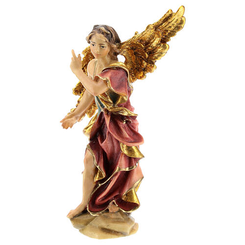 Announcing Angel, 10 cm Original Nativity model, in painted Valgardena wood 3
