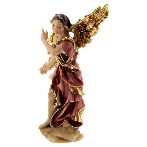 Announcing Angel, Original Nativity Scene in painted wood from Valgardena 12 cm 2