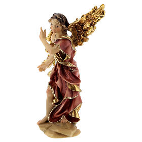 Anjo anunciador presépio Original madeira pintada Val Gardena 12 cm