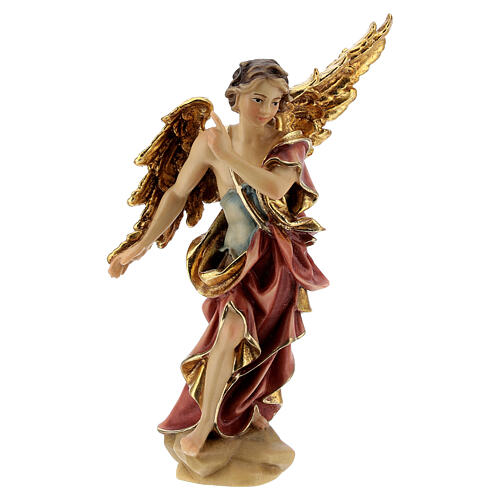 Announcer Angel, 12 cm Original Nativity model, in painted Valgardena wood 1
