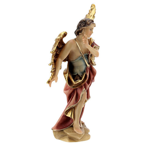 Announcer Angel, 12 cm Original Nativity model, in painted Valgardena wood 3