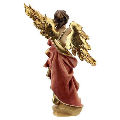 Announcer Angel, 12 cm Original Nativity model, in painted Valgardena wood 4