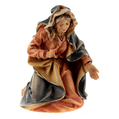 Virgem Maria presépio Original madeira pintada Val Gardena 10 cm 1