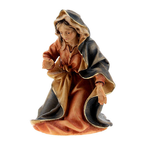 Virgem Maria presépio Original madeira pintada Val Gardena 10 cm 2