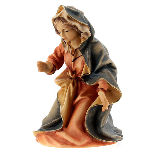 Virgem Maria presépio Original madeira pintada Val Gardena 12 cm 2