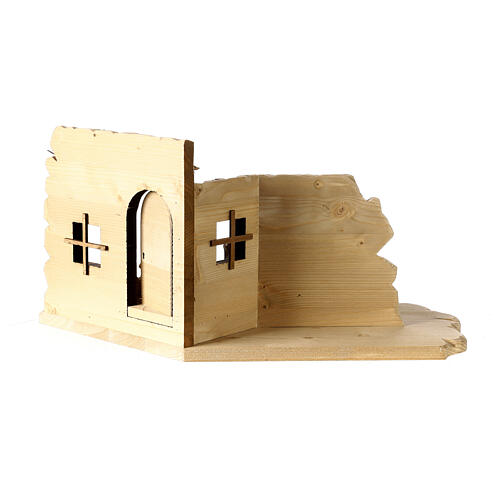 Looking for accommodation scene, Original Nativity Scene in painted wood from Valgardena 12 cm, 48x23x23 cm 18