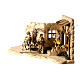 Looking for accommodation scene, Original Nativity Scene in painted wood from Valgardena 12 cm, 48x23x23 cm s5