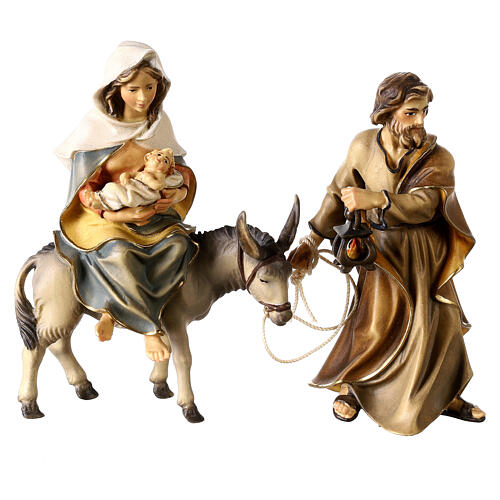In search of accomodation Mary and Joseph Scene, 12 cm Original Nativity model, in painted Valgardena wood (48x23x23) cm 8