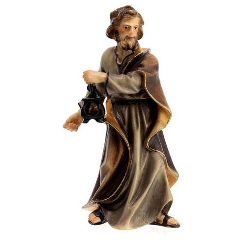 Święty Józef z latarenką szopka Original drewno malowane Val Gardena 10 cm 1