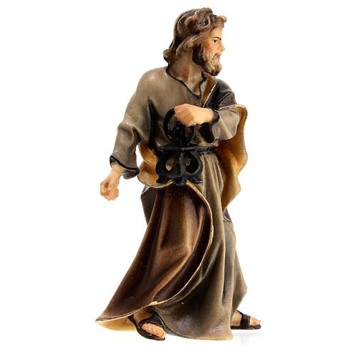 Święty Józef z latarenką szopka Original drewno malowane Val Gardena 10 cm 3