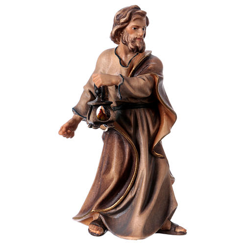 Święty Józef z latarenką szopka Original drewno malowane Val Gardena 12 cm 1