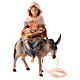 Maria no burro com Menino Jesus presépio Original madeira pintada Val Gardena 10 cm s2