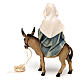 Mary Holding Baby Jesus On Donkey, 12 cm Original Nativity model, in painted Valgardena wood s4