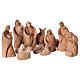 Complete olive wood stylized Nativity Scene 30x40x15 cm from Bethlehem s2