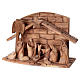 Complete olive wood stylized Nativity Scene 30x40x15 cm from Bethlehem s3