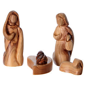 Grotto Holy Family Nativity in Olive wood from Bethlehem 15x20x15 cm