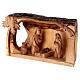 Capanna con Natività in legno d'ulivo Betlemme 10x20x10 cm s3