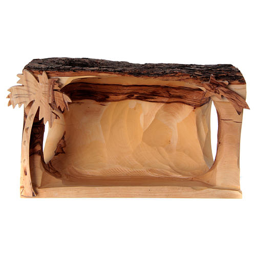 Cabana com Natividade em madeira de oliveira Belém 10x20x10 cm 5