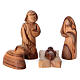 Stable Holy Family Scene in Olive wood from Bethlehem 10x20x10 cm s2