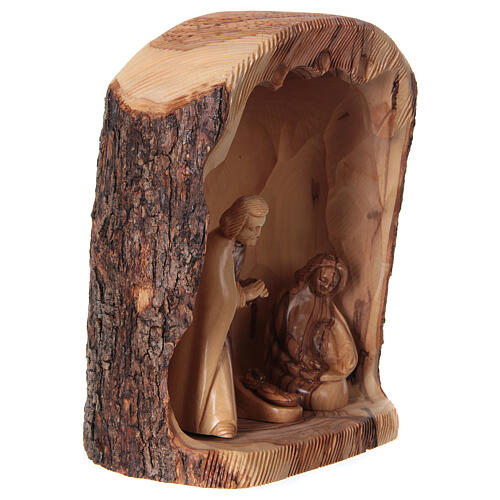 Narodziny Jezusa w niszy drewno oliwne z Betlejem 25x10x15 cm różne modele 4