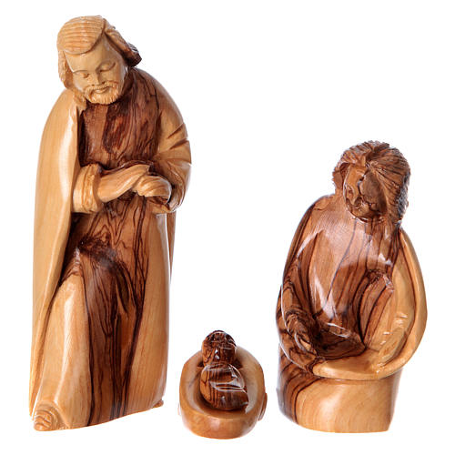 Sacred Family in Cave Olive wood from Bethlehem 25x10x15 cm assorted models 2