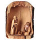 Sacred Family in Cave Olive wood from Bethlehem 25x10x15 cm assorted models s1
