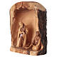 Sacred Family in Cave Olive wood from Bethlehem 25x10x15 cm assorted models s3