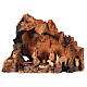 Heilige Familie mit Grotte Olivenholz Bethlehem 20x30x20cm s1