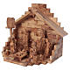 Nativity Scene in Olive Wood from Bethlehem with stable 25x30x20 cm s3