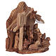 Nativity Scene in Olive Wood completed with stable 19x19x13 cm s4