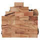 Natività in legno ulivo di Betlemme con capanna 15x15x10 cm s4