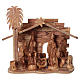 Nativity Scene in Olive Wood with hut 22 cm, 31x 41x24 cm s1