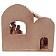Stilisierte Krippe mit Hütte 25x25x15cm Olivenholz Bethlehem s6