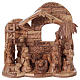 Stylised Olive Wood Nativity Scene from Bethlehem 13 cm with Stable 24.5 x26.5x 16.5 cm s1