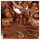 Nativity music box in Bethlehem olive wood 15x20x10 cm s5