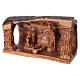 Cave with Nativity in Bethlehem olive wood 20x30x15 cm s3