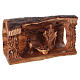 Cave with Nativity in Bethlehem olive wood 20x30x15 cm s4