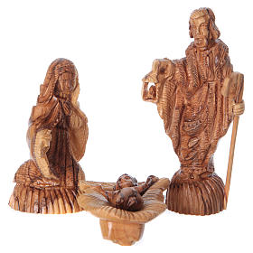 Cavern with Nativity Family in Olive wood from Bethlehem 20x30x15 cm