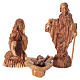 Cavern with Nativity Family in Olive wood from Bethlehem 20x30x15 cm s2