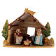 Shack with Nativity in Deruta terracotta 20 cm s1
