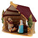 Capanna con Natività dipinta in terracotta Deruta h 20 cm  s2