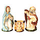 Nativity in terracotta Deruta colored 10 statues 10 cm s2