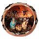 Kugel Terrakotta Deruta mit heiligen Familie 23cm s1