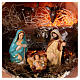 Ball nativity with lights in terracotta Deruta 5 pcs s2
