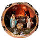 Kugel Terrakotta Deruta mit heiligen Familie 29cm s1