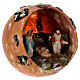 Kugel Terrakotta Deruta mit heiligen Familie 29cm s4