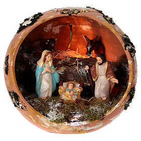 Ball in terracotta Deruta Nativity