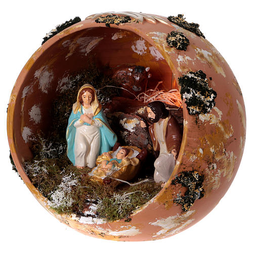 Ball in terracotta Deruta Nativity 3