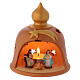 Shack-shaped candle holder in Deruta terracotta, decorated 10 cm s1