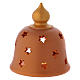 Shack-shaped candle holder in Deruta terracotta, decorated 10 cm s4
